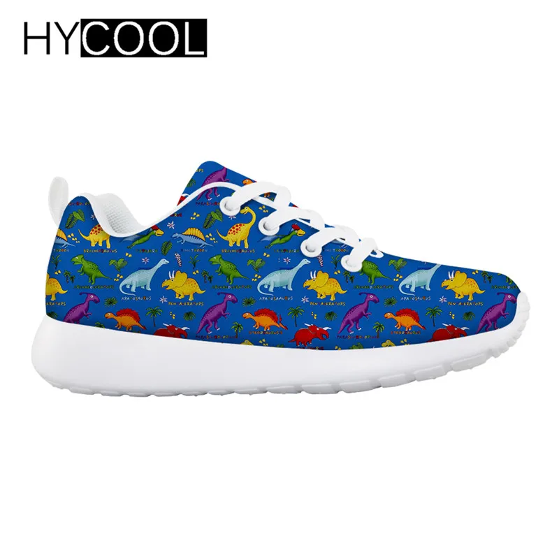 

Детские кроссовки HYCOOL с милым мультяшным динозавром, плоские кроссовки, уличная спортивная обувь для бега, дышащая легкая обувь для ходьбы ...