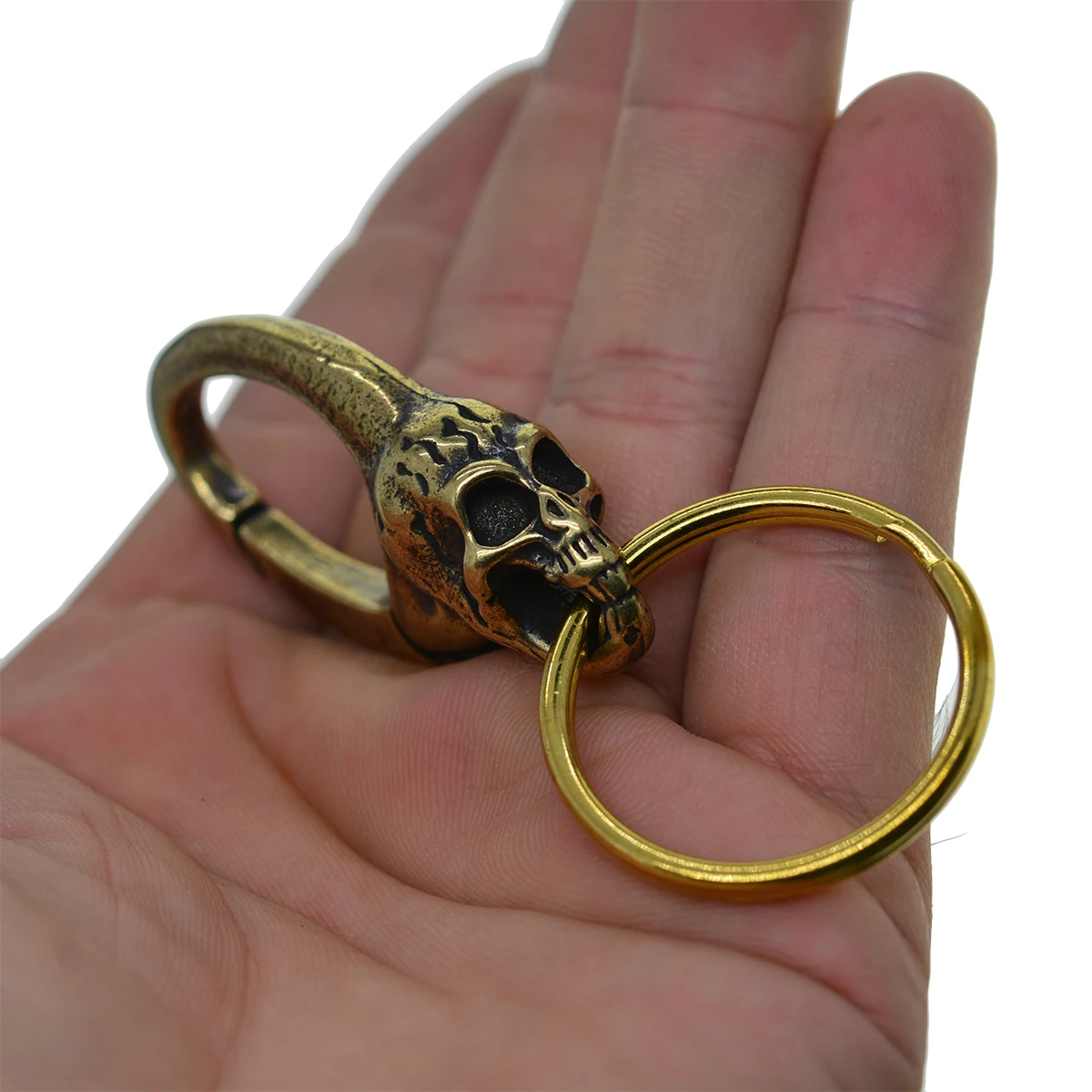 Ручная работа Весенняя оснастка овальная голова необработанная латунь японский