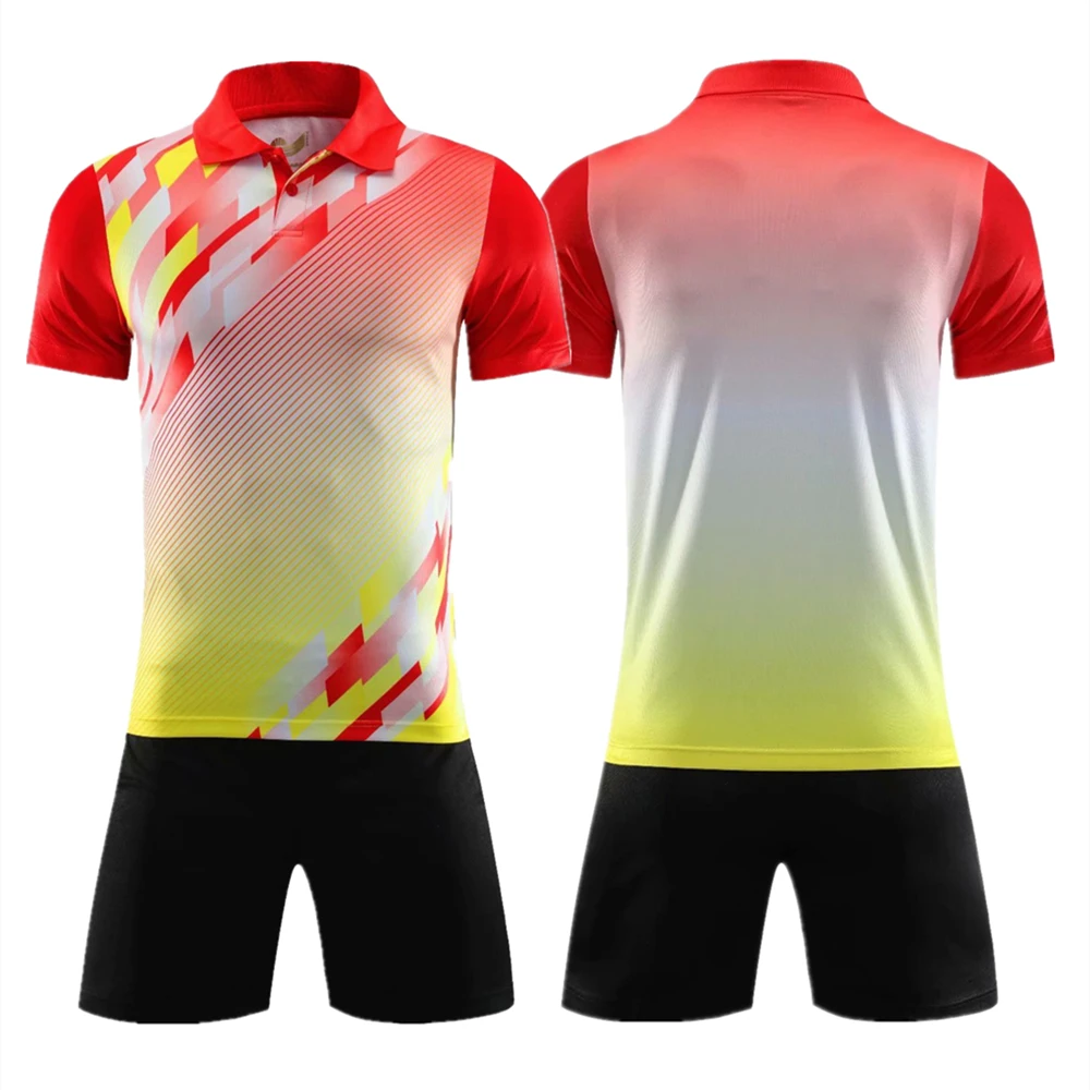 Теннисная рубашка с отложным воротником для детей и взрослых комплект