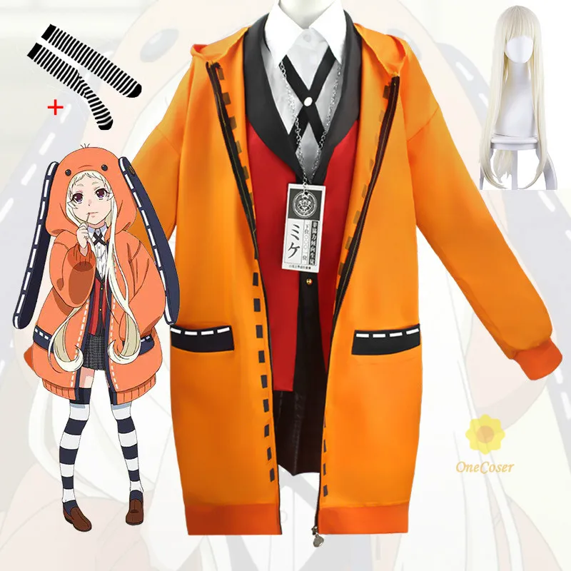 Толстовка с капюшоном Kakegurui костюм аниме Руна йомоцуки школьная форма JK