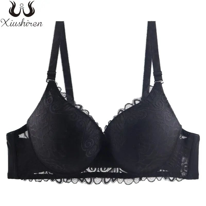 Xiushiren полноразмерный бюстгальтер пуш ап кружевной размера плюс бюстгальтеры с
