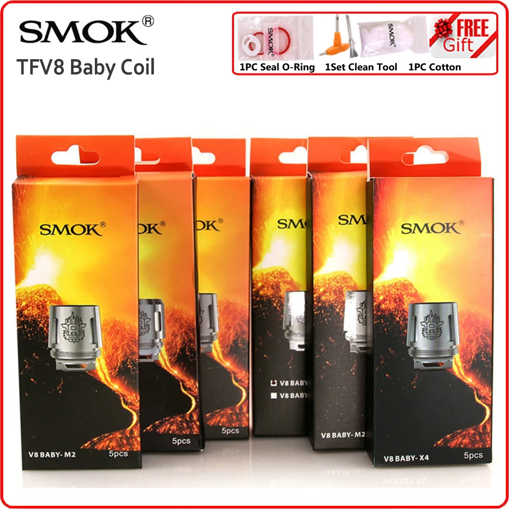 Оригинальный испаритель SMOK TFV8 Baby M2 Q2 T8 X4 RBA с нагревательным элементом |