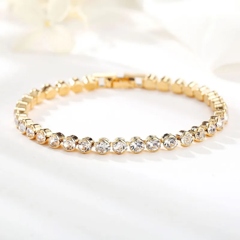 

Simple Temperament Full Diamond Single Row Bracelet Jewelry Accessories 2021
