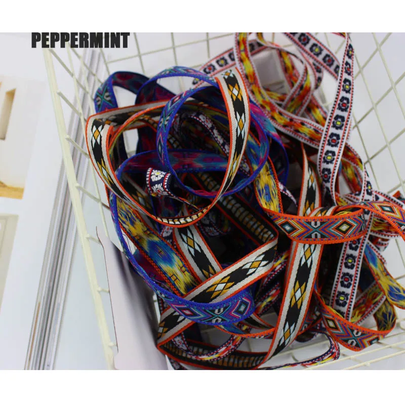 Этническая ВЫШИТАЯ кружевная ткань 2 ярда 18 мм бохо отделка сумка для одежды