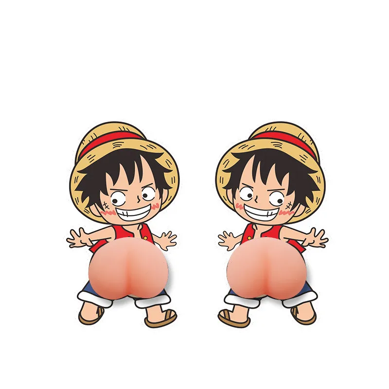 Аниме Наруто удзумаки Зоро Один Кусок Луффи силиконовые ягодицы бампер наклейка