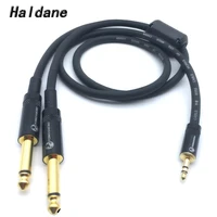 haldane 3 5mm stereo to dual 6 35mm mono male audio cable 3 5mm to 2x 6 5mm ofc adapter cable