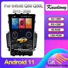 Автомобильный DVD-плеер Kaudiony, мультимедийный плеер 12,1 дюйма на Android 11, для Infiniti Q50, Q50L, GPS-навигация, автомобильное радио DSP 4G 2013-2020