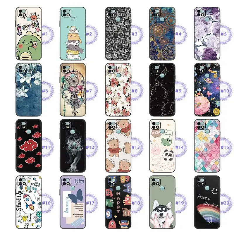 soft durable phone case for infinix x659bhot 10i new fashion design back cover cartoon anti dust free global shipping