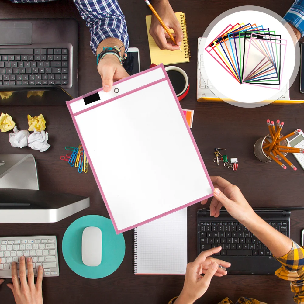 

30 Pcs 1 Set Crocodile-shaped File Bags File Covers Bill Pockets (Green)