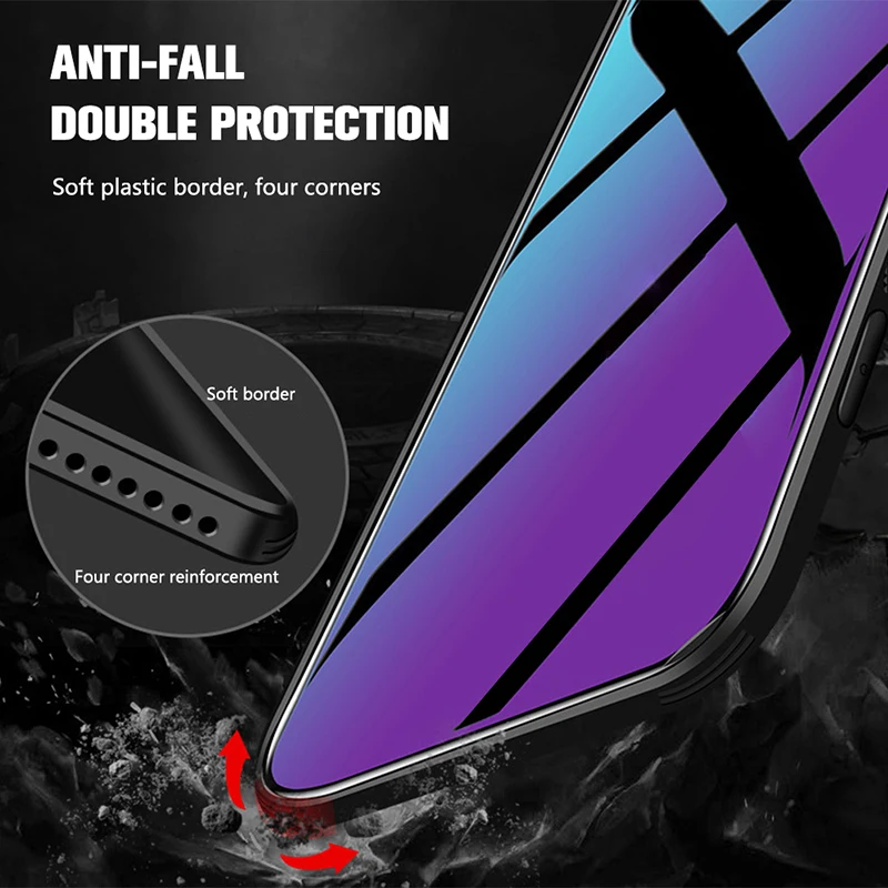 Чехол Auroras из закаленного стекла с градиентом для Samsung Galaxy A21S чехол телефона чехлы