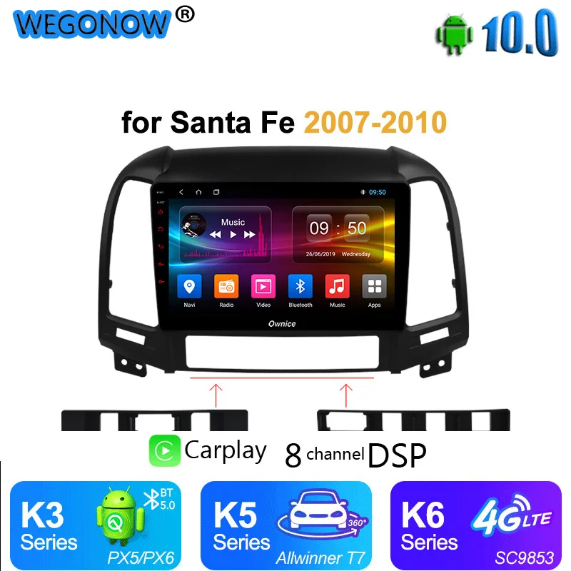 Автомобильный радиоприемник Ownice Octa Core Android 10 2 din carplay 4G LTE 360 Panorama DSP SPDIF GPS для Hyundai