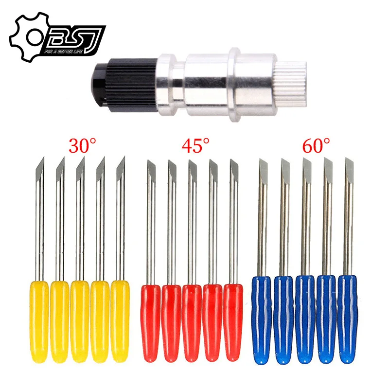

Silhouette Cameo Holder + 15Pcs Blades Set Vinyl Cutter Plotter 30 45 60 Degree Accessories Tool