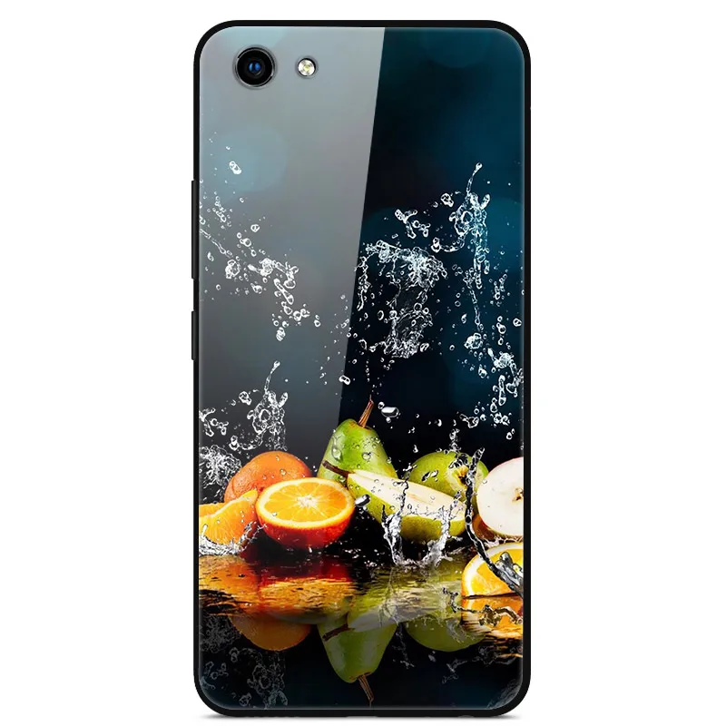 32 Закаленное стекло чехол для Vivo Y81 чехол Жесткий ПК цветная задняя крышка для Vivo Y81 Y 81 чехол Vivo 1808 бампер для телефона VivoY81 6,22" - Цвет: 32