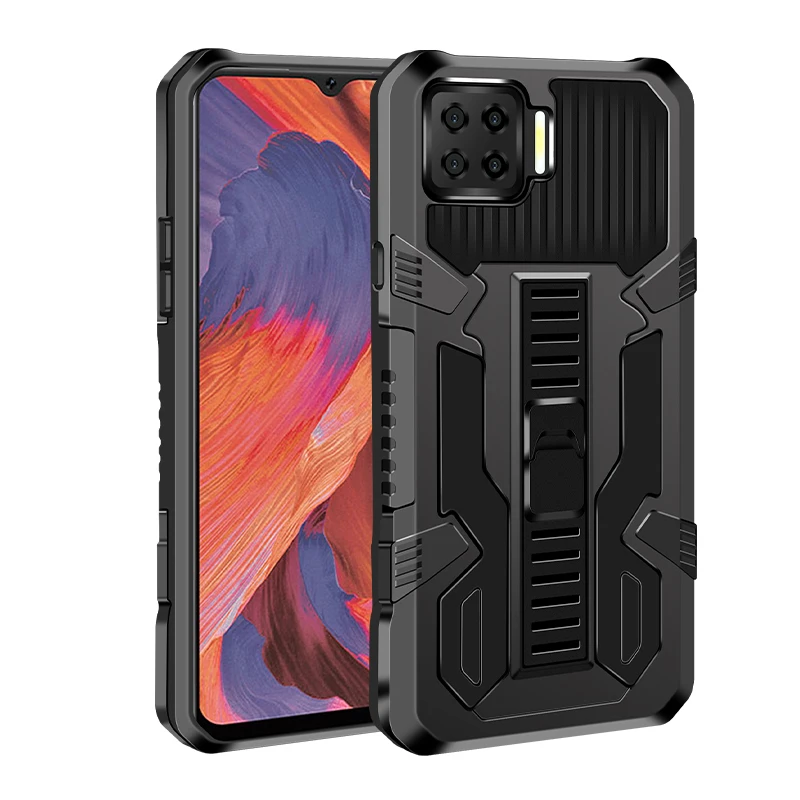 

Shockproof Armor Phone Case For OPPO A73 A93 Reno 4 Lite 4F F11 F17 Pro A15 A5 A9 A53 2020 A52 A72 A92 Kickstand Holder Cover