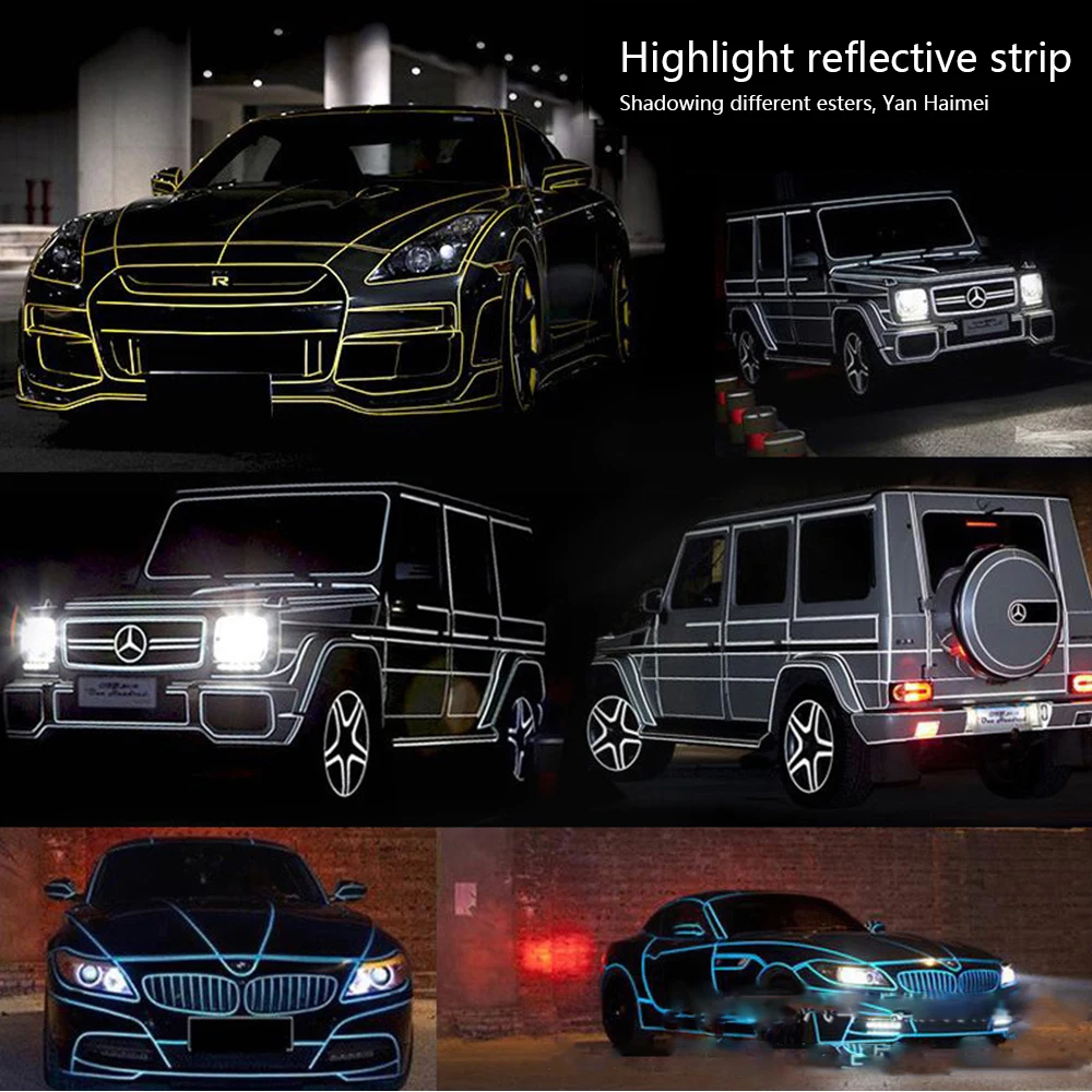 Автомобильный Стайлинг Ночная Волшебная светоотражающая лента 1 см * 5 м