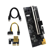 quality upgraded ver009s plus pci e pcie riser 009s 6pin pci express adapter card molex usb 3 0 cable 1x 16x extender wholesales