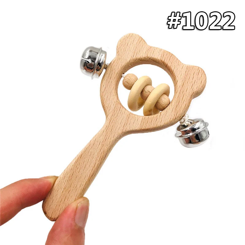 wood teether 1022 Мультфильм Дерево Прорезыватель чистый натуральный животные в форме детские зубные кольца для детей бук Прорезыватель девочка DIY кулон игрушки для новорожденных подарок - Цвет: wood teether 1022