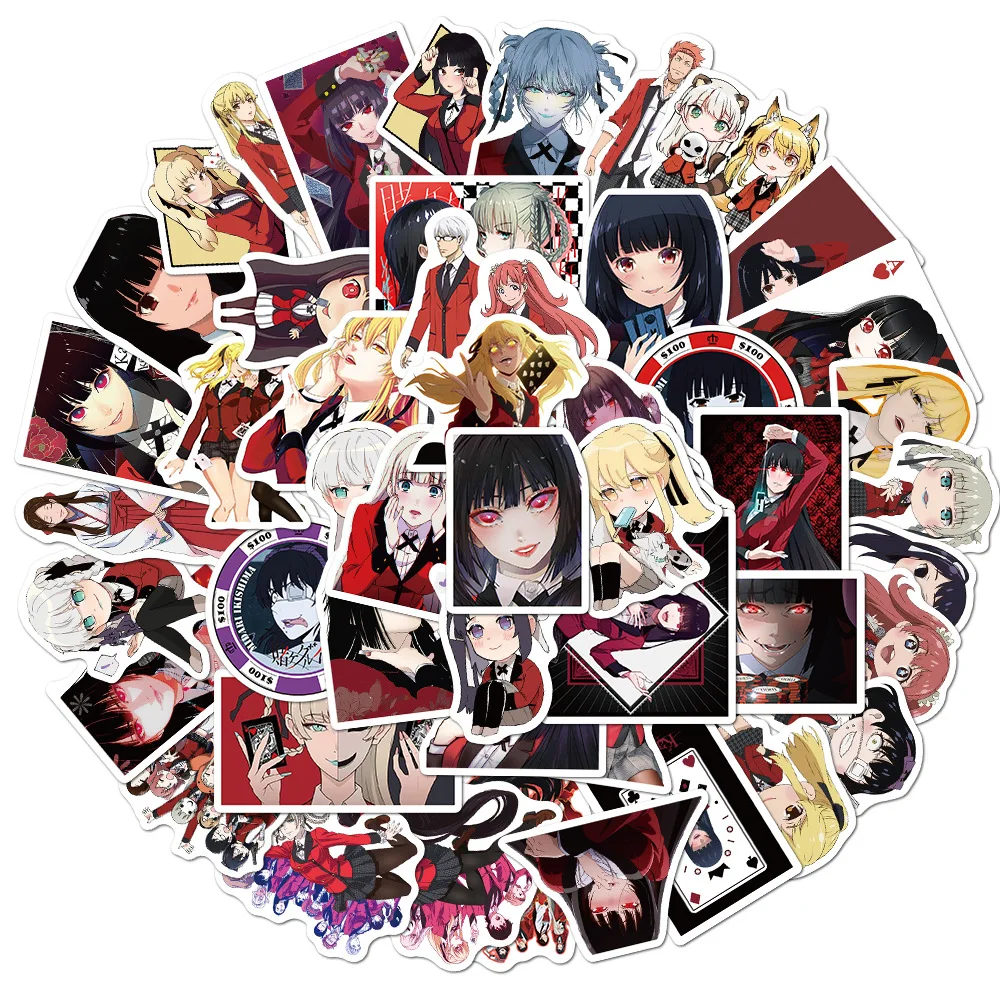 

10/30/50PCS Cartoon Anime Kakegurui Jabami Yumeko Graffiti Sticker Card Suitcase Guitar Luggage Laptop Phone Cool Stickers