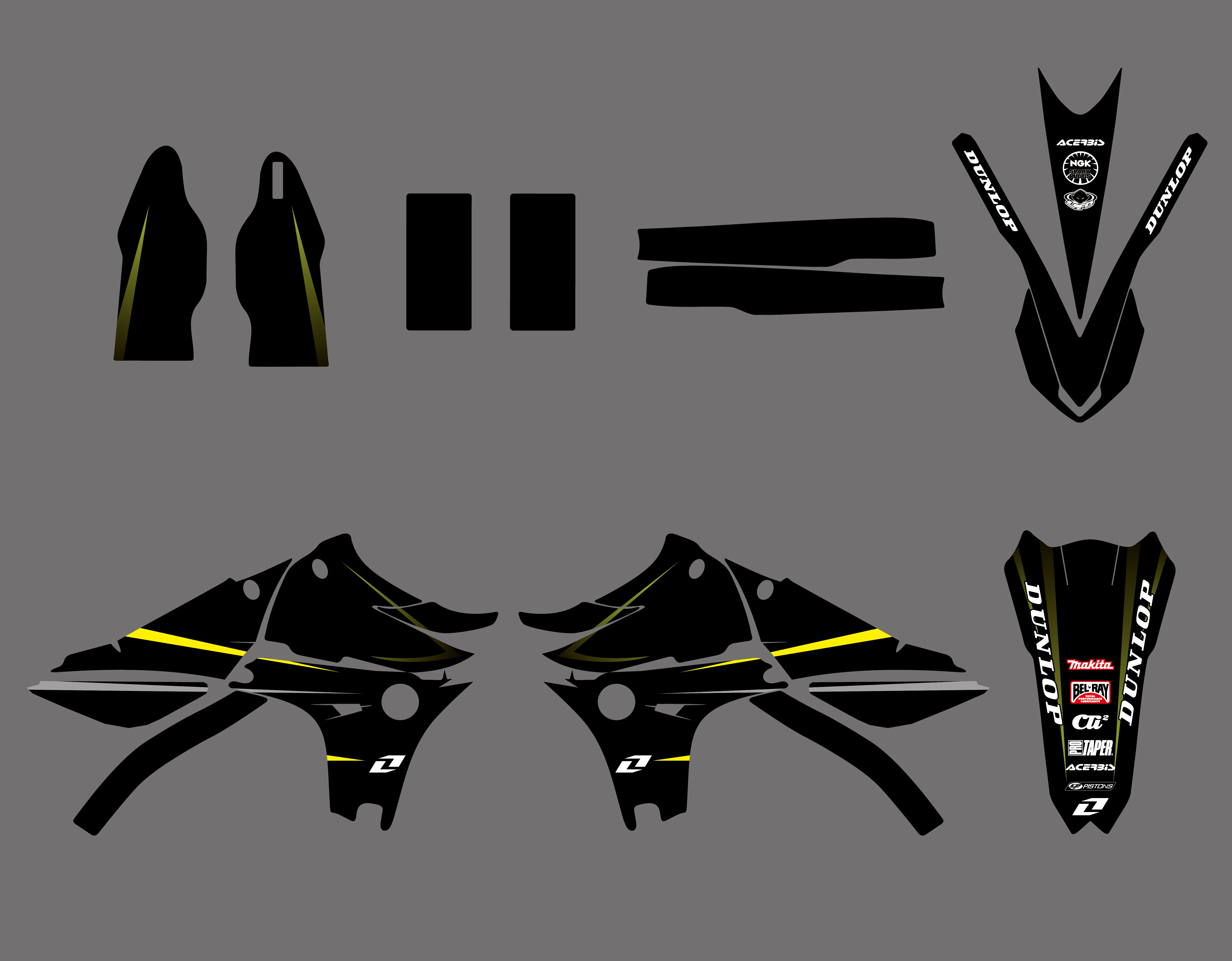 Мотоциклетный новый стиль графический фон наклейка комплект для Yamaha YZ450F YZF450 YZ 450F