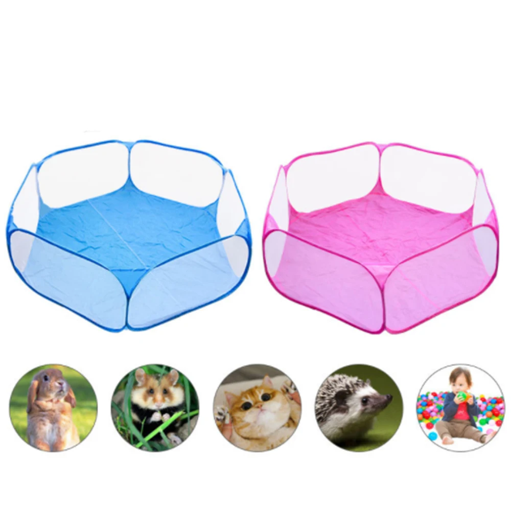 

Folding Play Tent Baby Princess Play House Blue Powder Ocean Ball Pool Children Tent Animal Pet Fence Hexagon Toy