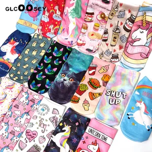 1 пара женский Лидер продаж 3D печатные Кот шаблон девушки милые животные Носки мультфильм женщины Носки Harajukucat Повседневное дамы носки-башмачки