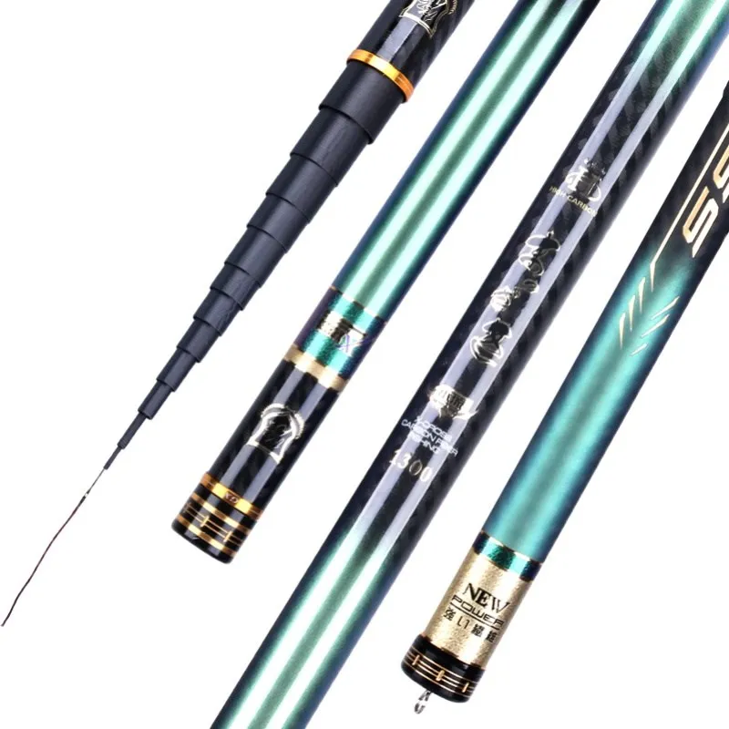 Купи Superhard Carbon Fiber Power Hand Pole 8M/9M/10M/11M/12M/13M Super Light Taiwan Fishing Rod Telescopic Fishing Olta Pesca за 12,346 рублей в магазине AliExpress