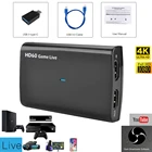 EZCAP 266 1080P 60FPS USB 3,0 HDMI-совместимая карта захвата видео игр коробка записи с микрофоном для поддержки прямой трансляции потокового вещания