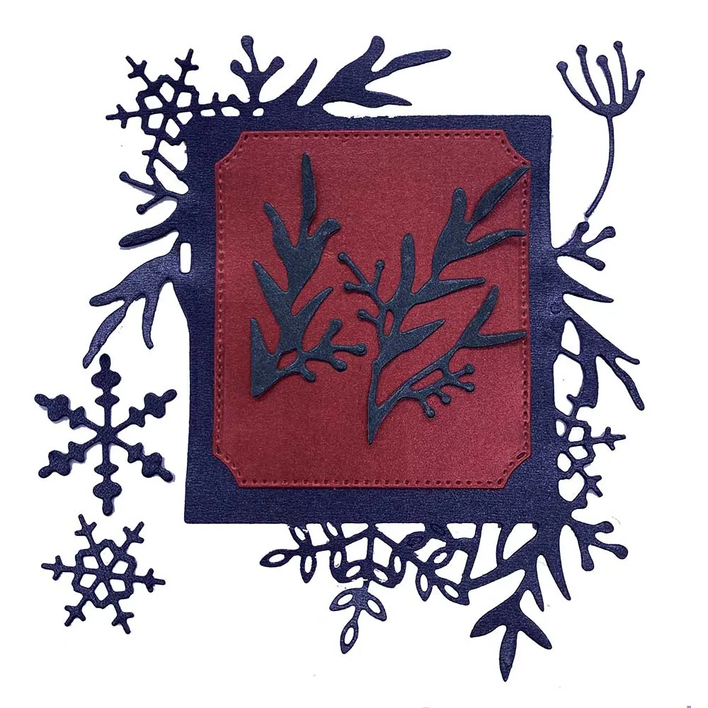 Лист Снежная рамка металлические Вырубные штампы для скрапбукинга альбома