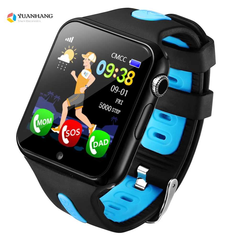 smart gps wifi location student kids phone watch android 9 0 clock app install bluetooth remote camera smartwatch 4g sim card free global shipping