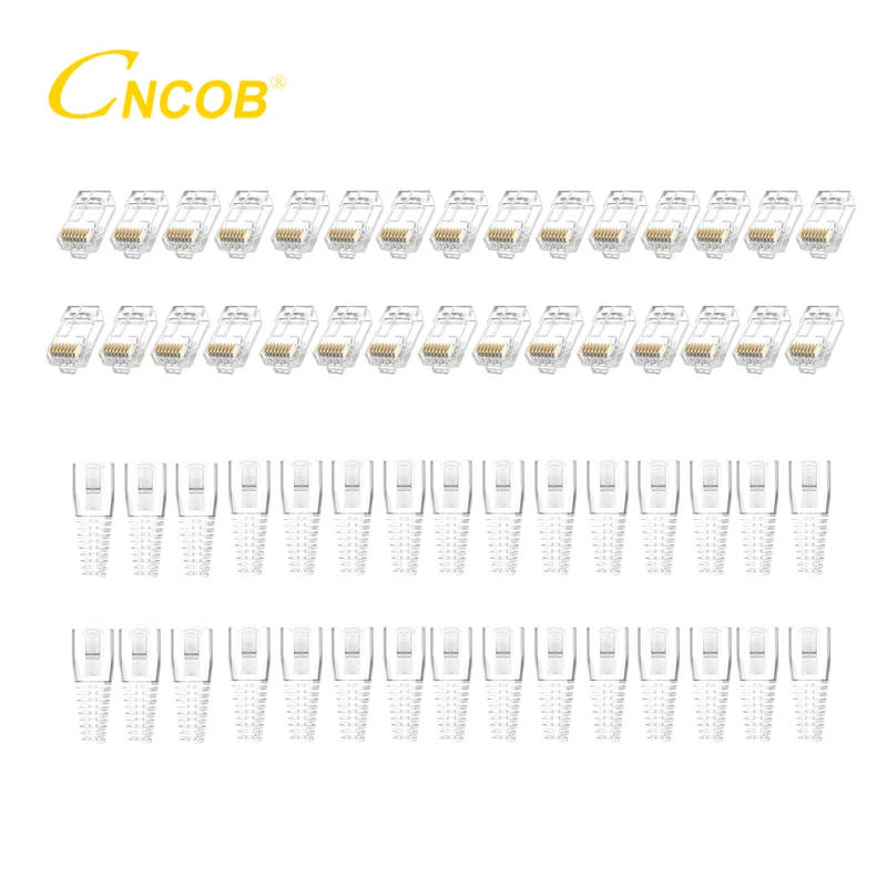 Сетевой обжимной инструмент CNCOB RJ45 Cat6 Cat5 кабель Ethernet передача через прозрачную