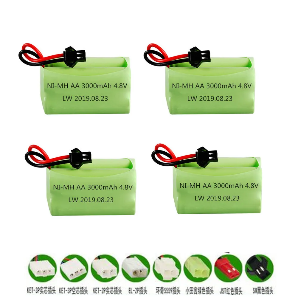 Никель металлогидридная аккумуляторная батарея 4 8 в 3000 мАч для игрушек