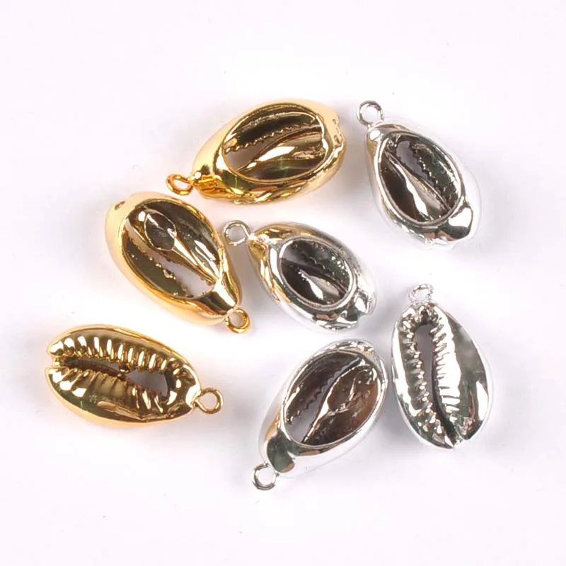 16-20mm charms Shell Golden/silver Plated for DIY handmade pendant bracelet SeaShells Home decoration 5pcs TRS0347 | Дом и сад