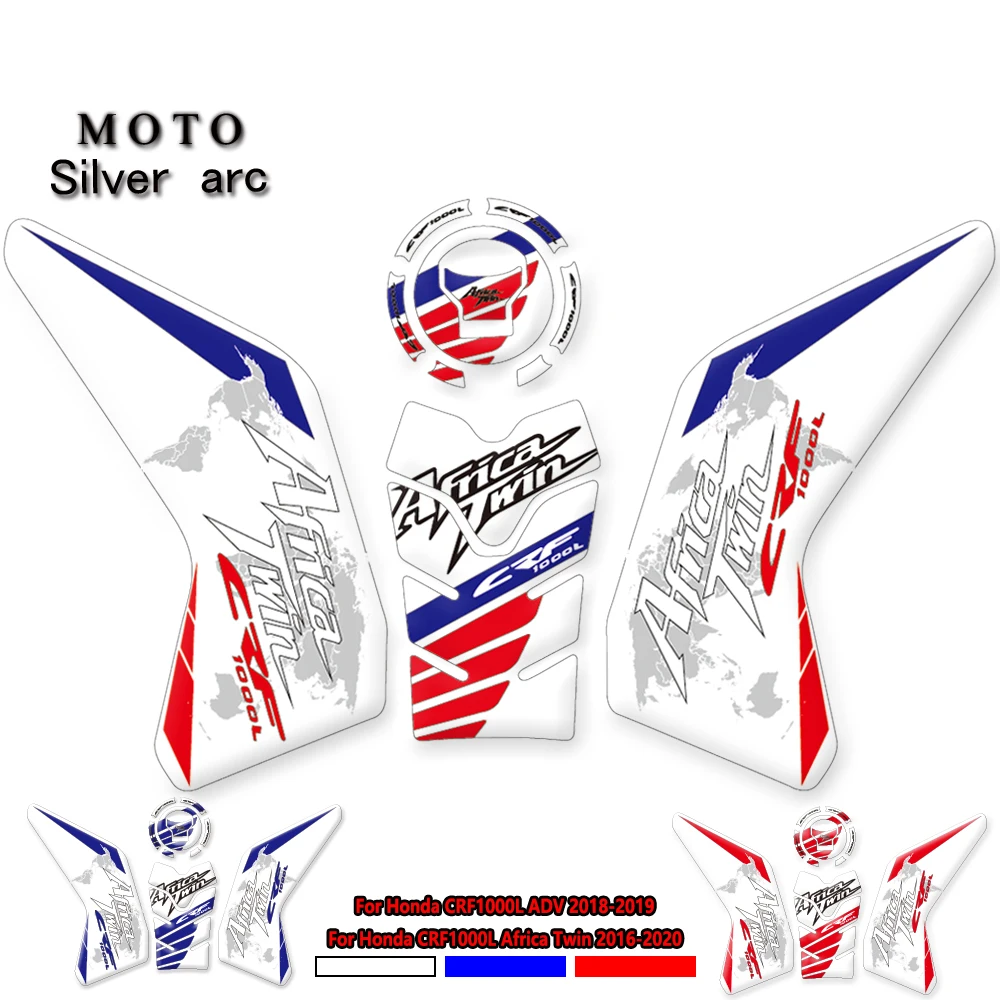

Motorcycle Accessories tank stickers Decoration Fish Bone Sticker Decals For Honda CRF1000L Africa Twin 2016 -2020 2019