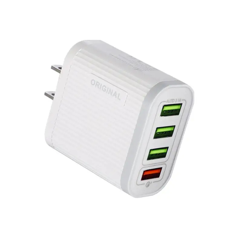 EU/US Plug USB Charger 3A Quik Charge 3.0 Mobile Phone Charger For iPhone 12 Samsung Xiaomi redmi 4 Port Fast Wall Chargers