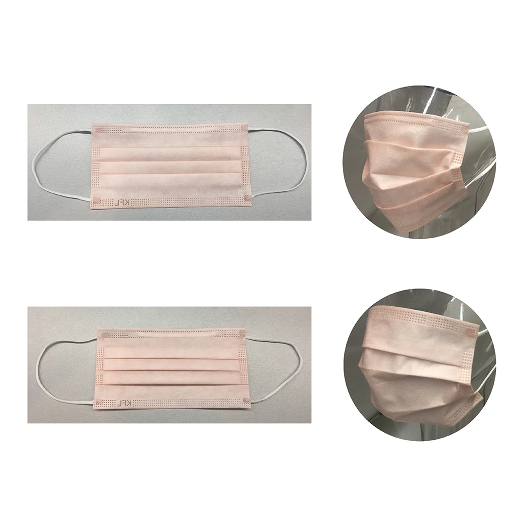 

50pcs 3 Layer Disposable Face Mask Protective Mouth Masks Anti Dust Anti Haze with Ear Loop Pink