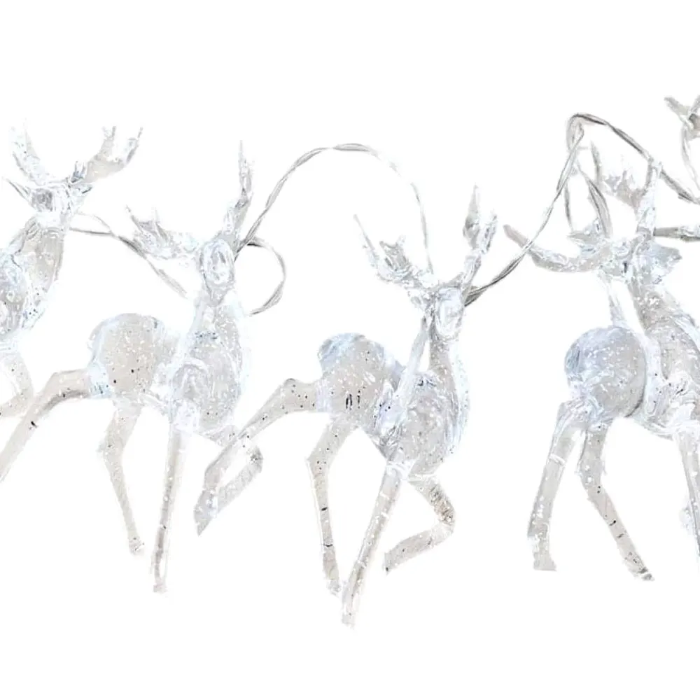 

Deer LED String Light 10LED 20LED Battery Operated Reindeer Shape Indoor Decoration Home Holiday Festivals Outdoor Xmas Party