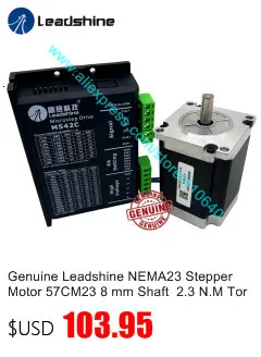 Leadshine шаговый двигатель с импортными тормозными колодками 57HS22-BZ 57HS22-S 2,2 N.M удерживающий крутящий момент 8 мм диаметр вала тормозной шаговый