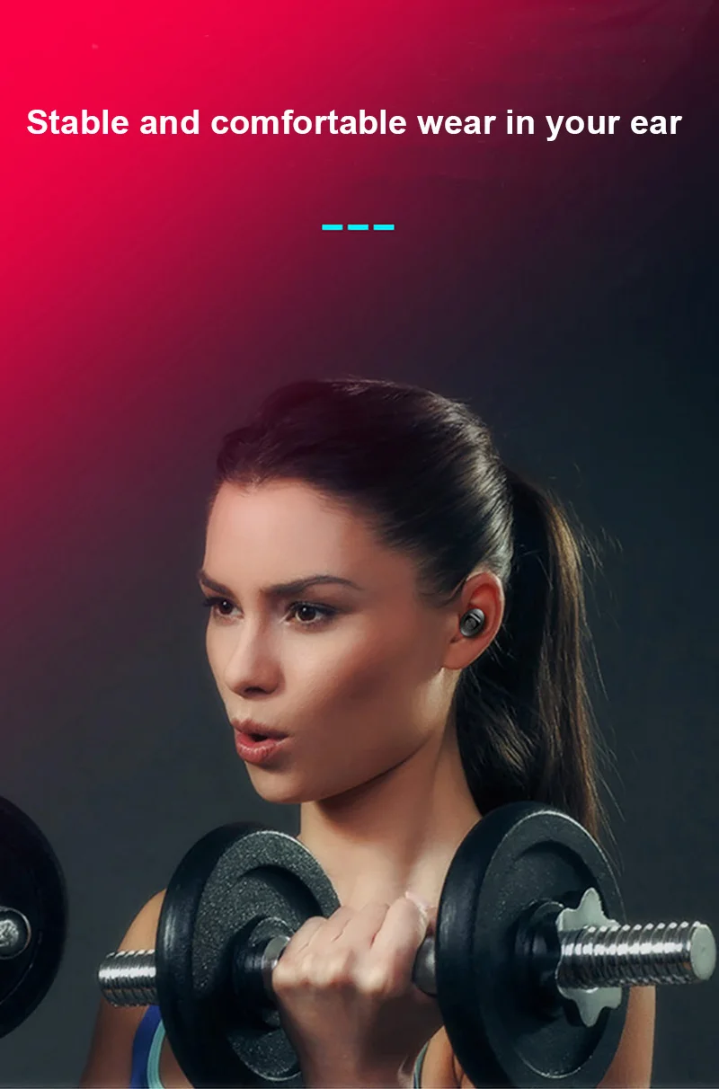 TWS 5,0 Bluetooth наушники стерео беспроводные HIFI Звук спортивные наушники Handsfree Bluetooth наушники USB наушники