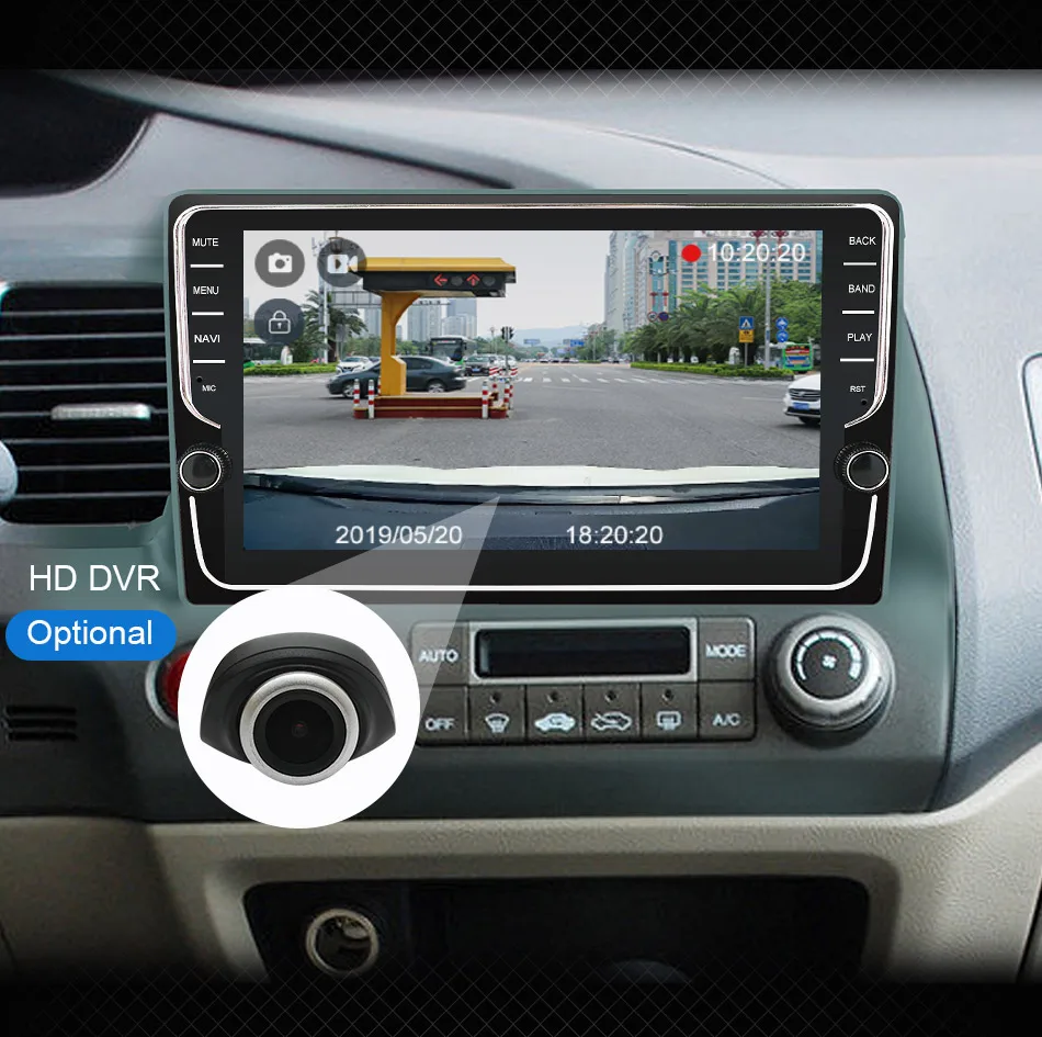 Eunavi 4G+ 64G 2 DIN ips Android 9,0 автомобильный Радио Мультимедиа Видео плеер gps для Honda Civic 2006-2011 2din автомобильный ПК 9 дюймов без dvd