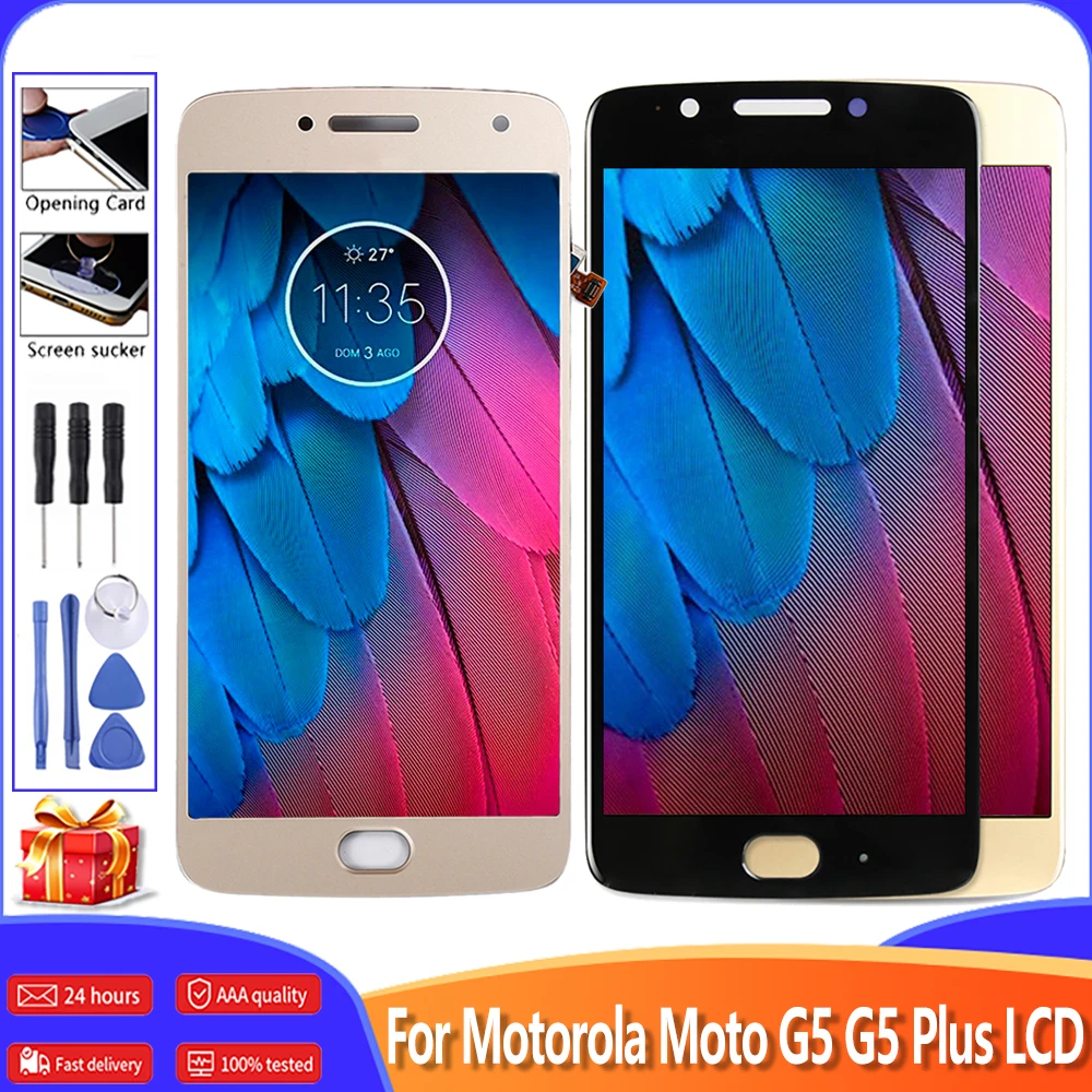 Оригинальный ЖК экран для Motorola MOTO G5 Plus дисплей сенсорный дигитайзер замена с