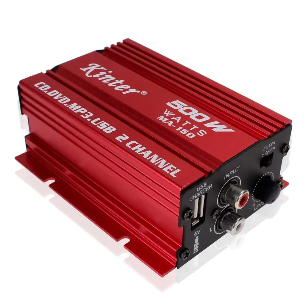 Автомобильный мини усилитель 500 Вт 2 канала цифровой Hi Fi аудио стерео для Ipod