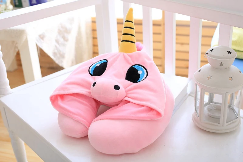 U образная дорожная подушка мультяшная для шеи с единорогом Офисная новая сна