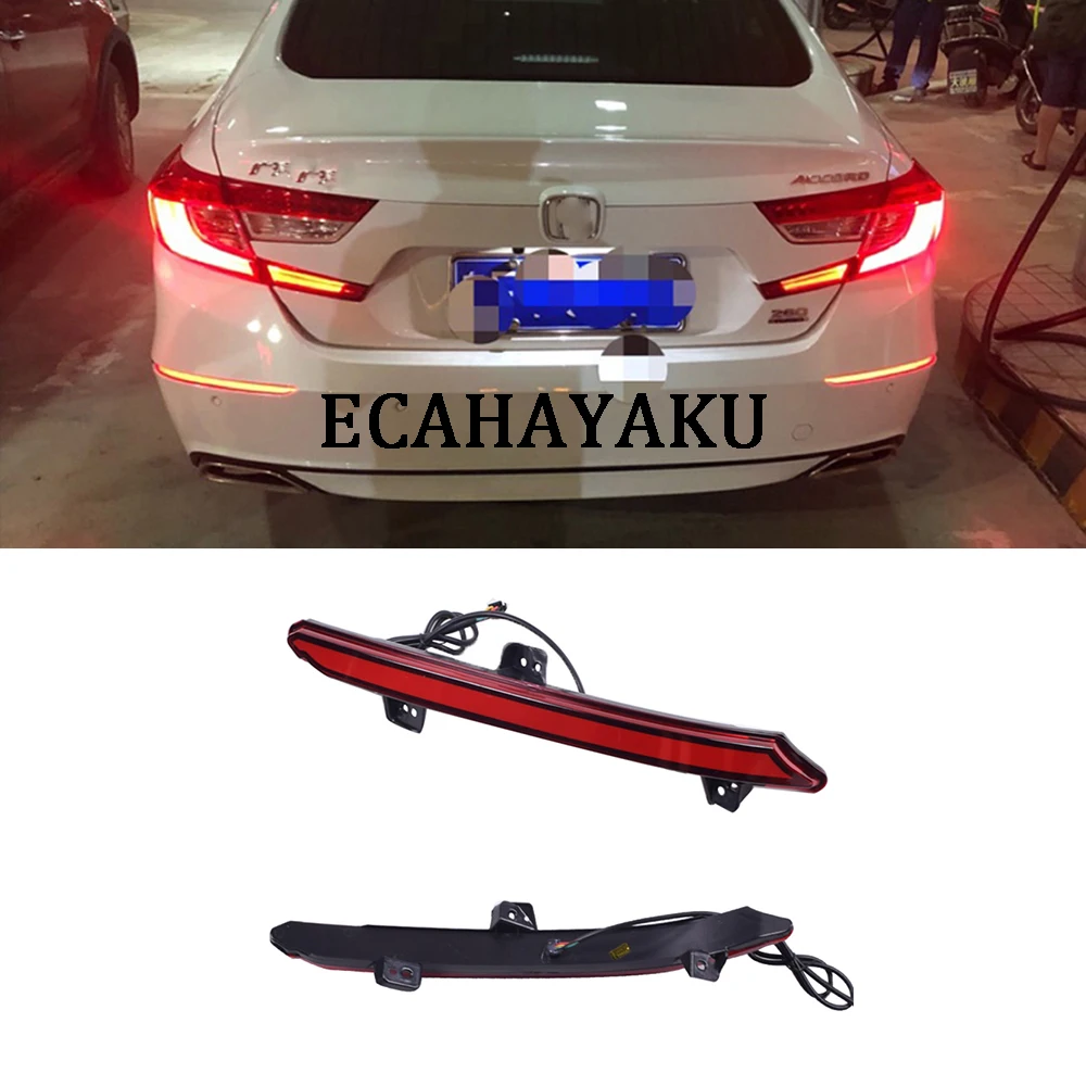 

Задний светодиодный фонарь ECAHAYAKU DRL, 1 пара, стоп светильник, светильник тели поворота, 12 В постоянного тока, для Honda Accord 10, 2018, 2019, 2020