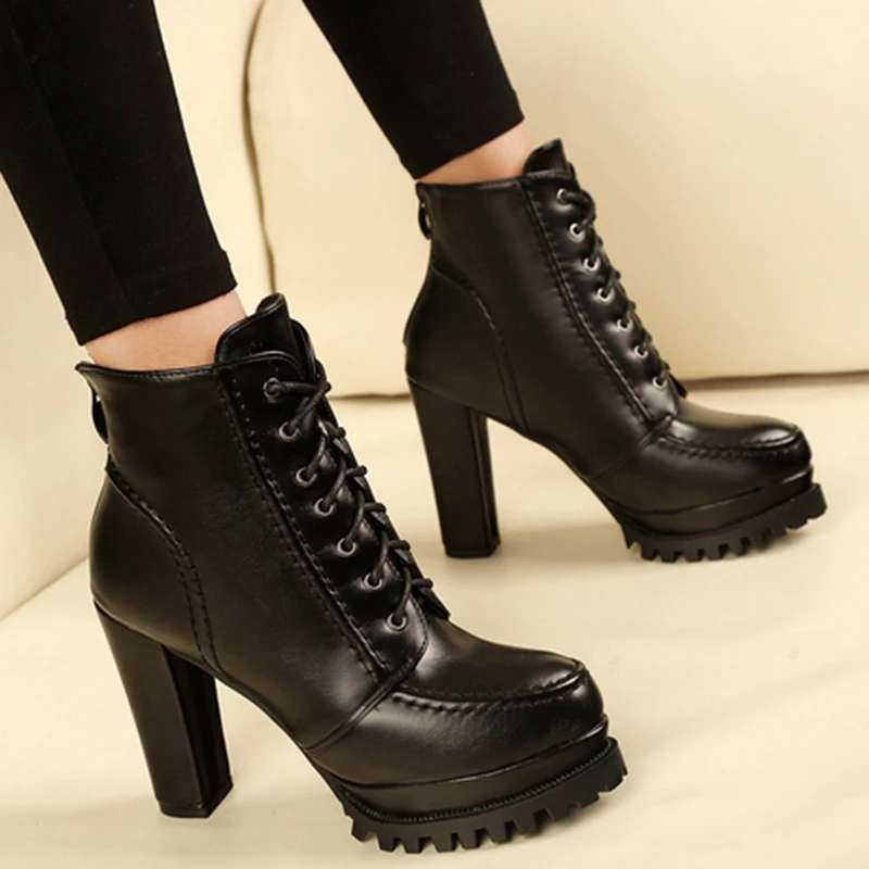 Rimocy/женские ботильоны на очень высоком каблуке модная обувь платформе со