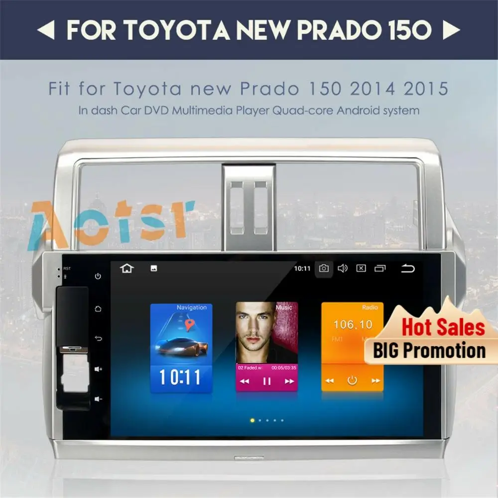 Автомобильный DVD плеер 9 &quotAndroid 8 0 GPS для Toyota Prado 150 2014 2015 с 4G 32G Octa Core стерео