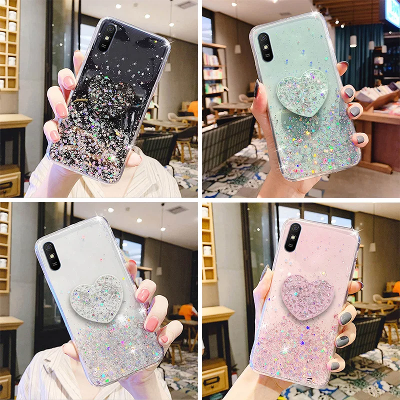 

Glitter Case For Xiaomi Redmi 4X 5A S2 Note 4 5 9 7 8 8T 10 Silicone Case 10X K30 K20 Pro K30S K30i Poco X2 F2 Pro Phone Cover