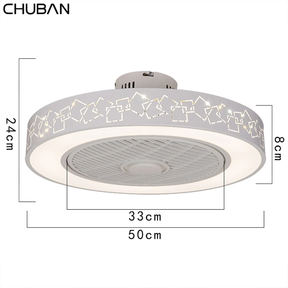 Светодиодный потолочный вентилятор светильник с дистанционным управлением для