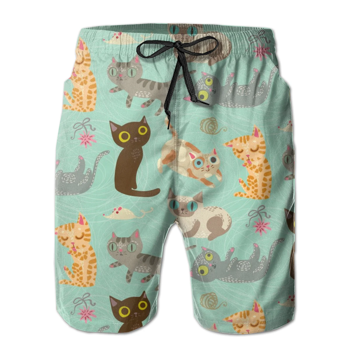 Забавные сумасшедшие коты быстросохнущие плавательные шорты для мужчин