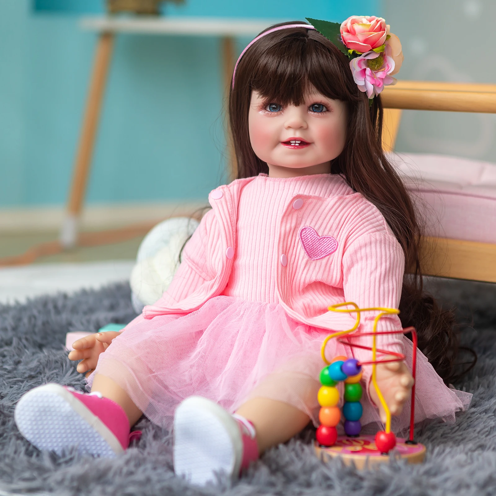 Лидер продаж Реалистичная силиконовая кукла реборн для девочек 60 см принцесса