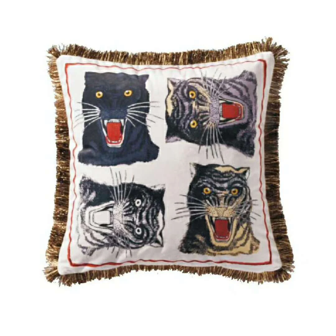 Наволочка из бархатной ткани французский роскошный дуплекс с полной печатью для